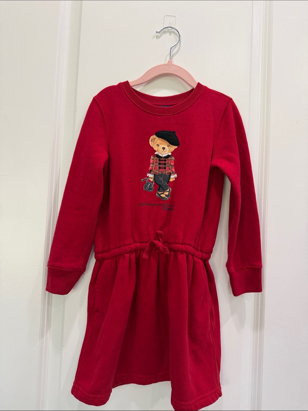 Polo by Ralph Lauren Red Bear Sweatshirt Dress